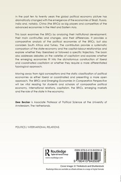 Produktbild: The BRICs and Emerging Economies in Comparative Perspective