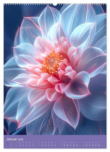 Produktbild: Blumen der Fantasie (Wandkalender 2026 DIN A2 hoch), CALVENDO Monatskalender
