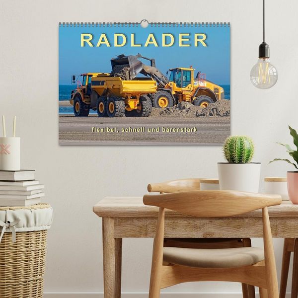 Produktbild: Radlader - flexibel, schnell und b&auml;renstark (Wandkalender 2026 DIN A3 quer), CALVENDO Monatskalender
