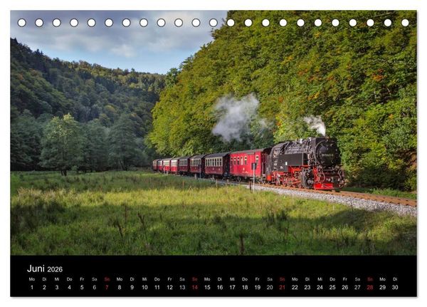Produktbild: Unter Dampf in Sachsen Anhalt 2.0 (Tischkalender 2026 DIN A5 quer), CALVENDO Monatskalender