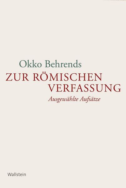 Produktbild: Zur r&ouml;mischen Verfassung