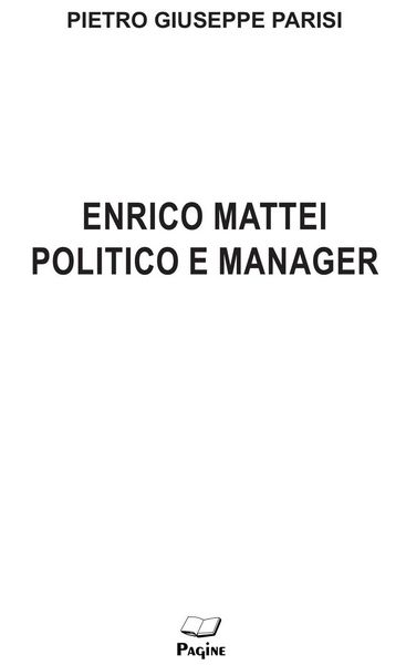 Produktbild: Enrico Mattei politico e manager