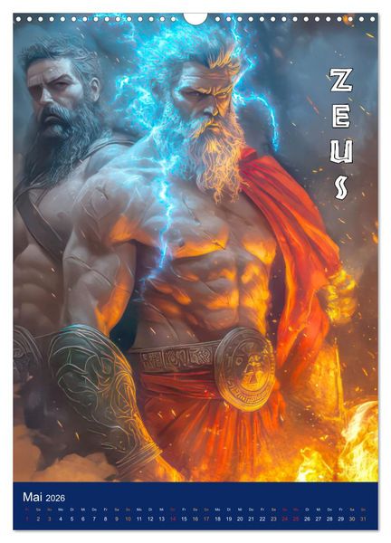 Produktbild: Zeus - Umringt von griechischen G&ouml;ttern (Wandkalender 2026 DIN A3 hoch), CALVENDO Monatskalender