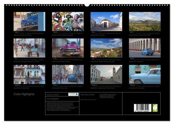 Produktbild: Cuba Highlights (hochwertiger Premium Wandkalender 2026 DIN A2 quer), Kunstdruck in Hochglanz