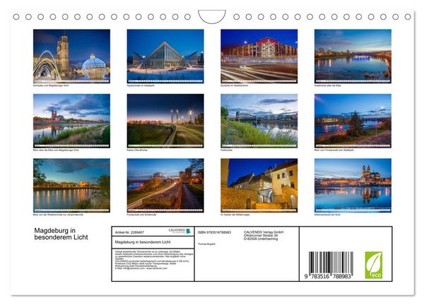Produktbild: Magdeburg in besonderem Licht (Wandkalender 2027 DIN A4 quer), CALVENDO Monatskalender