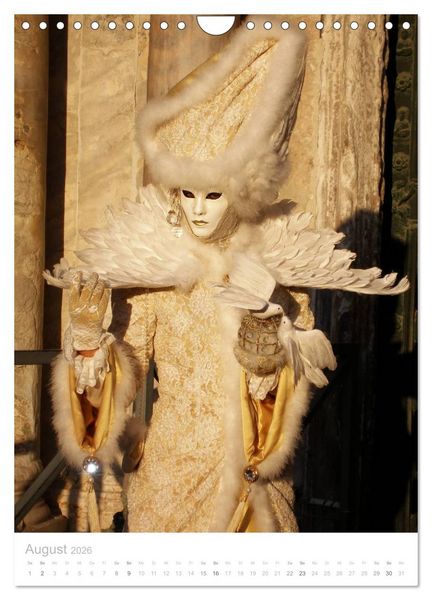 Produktbild: Masken der Sehnsucht - Karneval in Venedig (Wandkalender 2026 DIN A4 hoch), CALVENDO Monatskalender