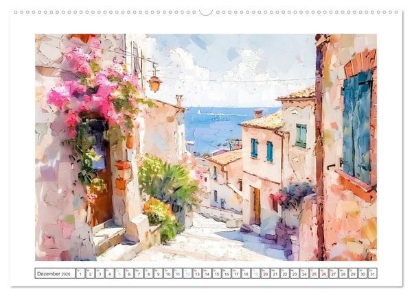 Produktbild: Mediterrane Landschaften (Wandkalender 2026 DIN A2 quer), CALVENDO Monatskalender