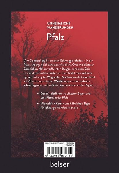 Produktbild: Unheimliche Wanderungen Pfalz