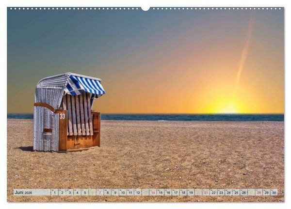 Produktbild: Strandvergn&uuml;gen - an Nordsee und Ostsee (Wandkalender 2026 DIN A2 quer), CALVENDO Monatskalender