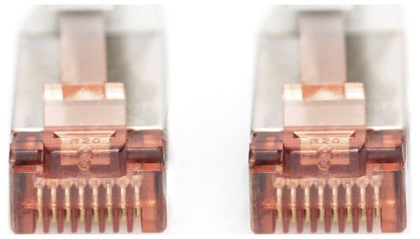 Produktbild: Digitus DK-1644-070 RJ45 Patchkabel CAT 6 S/FTP 7.00 m Grau Halogenfrei, verdrillte Paare, mit Rastnasenschutz, Flammwidrig 1 St.