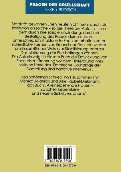 Produktbild: Ehen und ihre Freundschaften