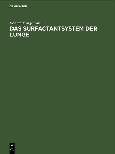 Produktbild: Das Surfactantsystem der Lunge