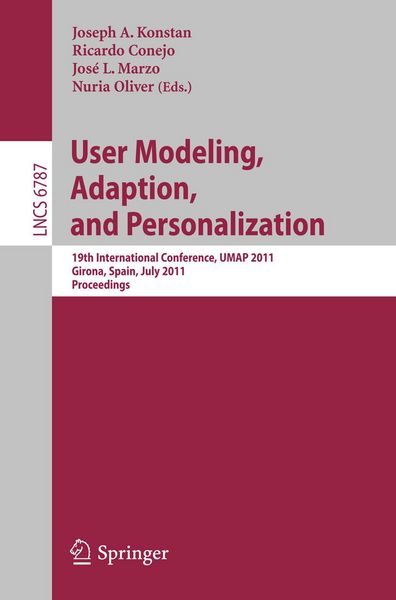 Produktbild: User Modeling, Adaptation and Personalization