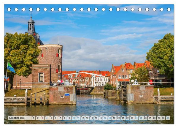 Produktbild: Enkhuizen - historische Hafenstadt am Ijsselmeer (Tischkalender 2026 DIN A5 quer), CALVENDO Monatskalender