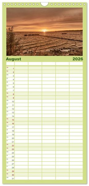 Produktbild: Familienplaner 2026 - K&uuml;stenregionen Deutschland mit 5 Spalten (Wandkalender, 21 x 45 cm) CALVENDO