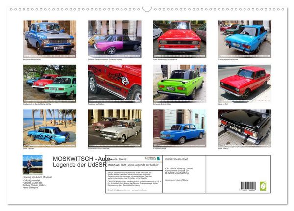 Produktbild: MOSKWITSCH - Auto-Legende der UdSSR (Wandkalender 2026 DIN A2 quer), CALVENDO Monatskalender