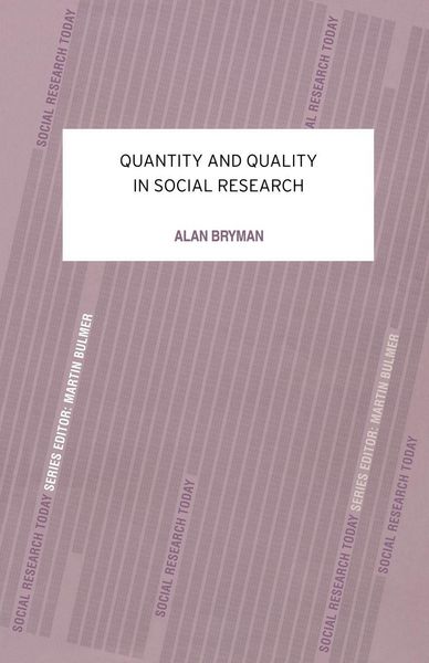 Produktbild: Quantity and Quality in Social Research