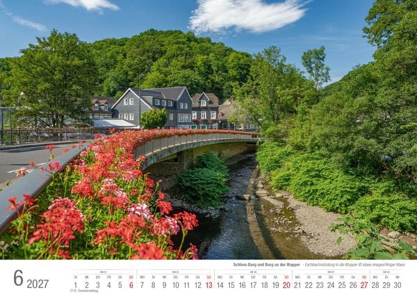 Produktbild: Schloss Burg und Burg an der Wupper 2027 Bildkalender A3 quer, spiralgebunden
