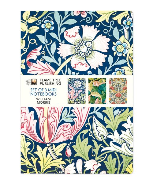 Produktbild: Dreier Set Mittelformat-Notizb&uuml;cher: William Morris
