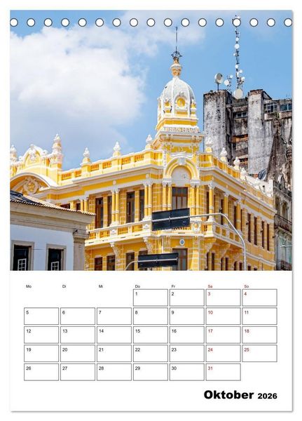 Produktbild: Salvador de Bahia - wundersch&ouml;nes Reiseziel (Tischkalender 2026 DIN A5 hoch), CALVENDO Monatskalender