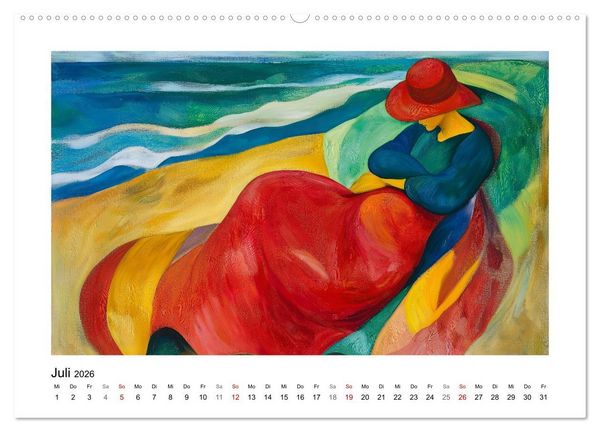 Produktbild: Expressionistisch durchs Jahr (Wandkalender 2026 DIN A2 quer), CALVENDO Monatskalender