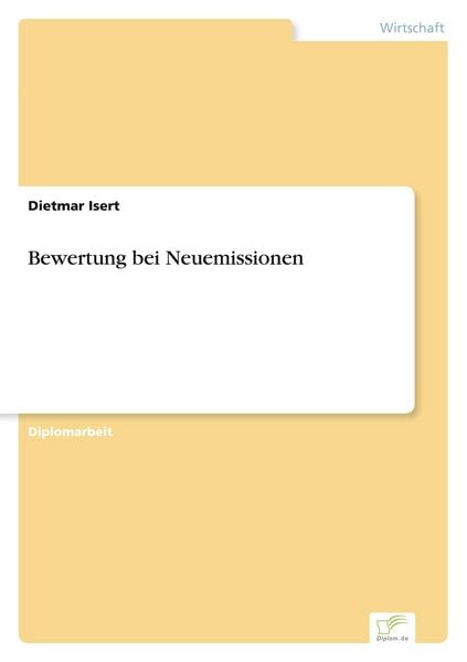 Produktbild: Bewertung bei Neuemissionen