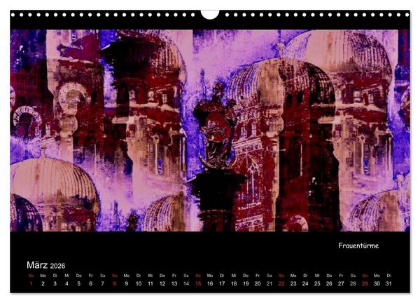 Produktbild: M&uuml;nchen digital (Wandkalender 2026 DIN A3 quer), CALVENDO Monatskalender