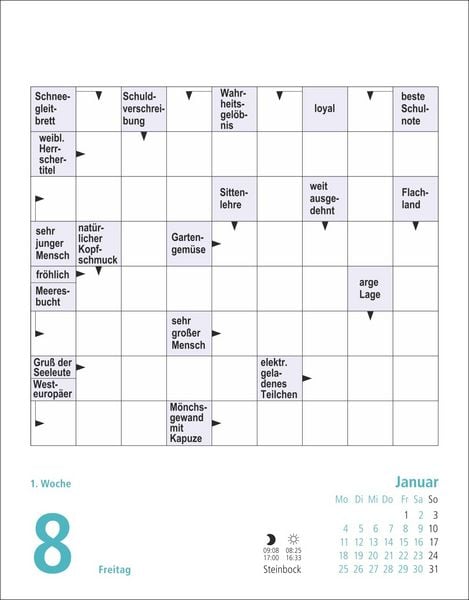 Produktbild: Stefan Heine Kreuzwortr&auml;tsel Tagesabrei&szlig;kalender 2027