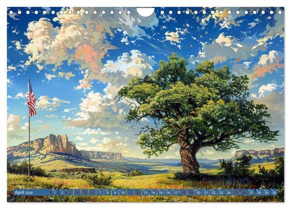Produktbild: Patriotic Art Collection (Wall Calendar 2026 DIN A4 landscape), CALVENDO 12 Month Wall Calendar