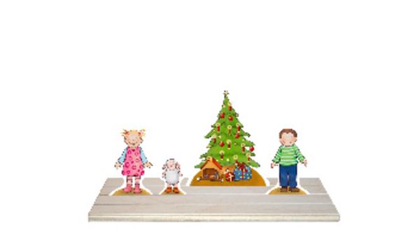 Produktbild: Emma und Paul feiern Advent und Weihnachten. Erz&auml;hlschienen-Figurenset