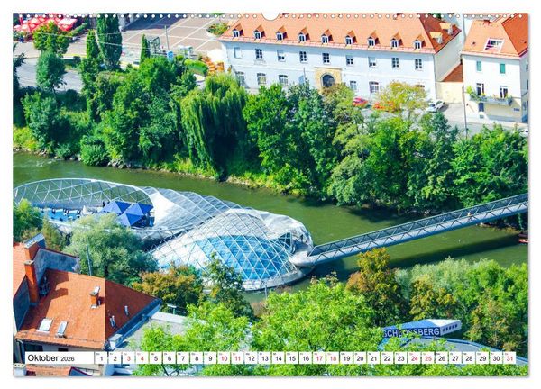 Produktbild: Graz - Ausblick auf die Dachlandschaft (hochwertiger Premium Wandkalender 2026 DIN A2 quer), Kunstdruck in Hochglanz