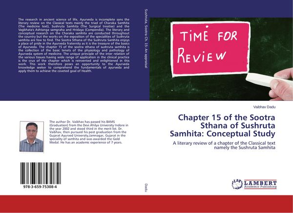 Produktbild: Chapter 15 of the Sootra Sthana of Sushruta Samhita: Conceptual Study
