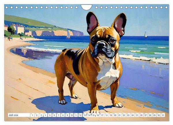 Produktbild: Frenchies (Wandkalender 2026 DIN A4 quer), CALVENDO Monatskalender