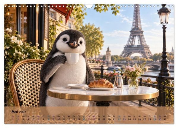 Produktbild: Pinguins gro&szlig;e Weltreise (Wandkalender 2027 DIN A3 quer), CALVENDO Monatskalender