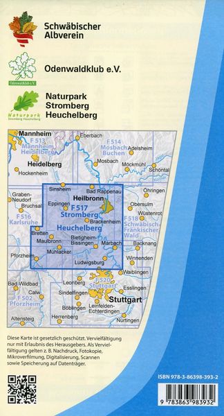 Produktbild: Freizeitkarte Stromberg Heuchelberg / Heilbronn