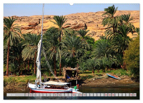 Produktbild: Leben am Nil - Kultur- und Landschaftsimpressionen (hochwertiger Premium Wandkalender 2026 DIN A2 quer), Kunstdruck in Hochglanz