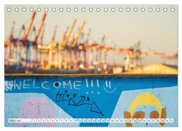 Produktbild: Buntes Hamburg (Tischkalender 2027 DIN A5 quer), CALVENDO Monatskalender