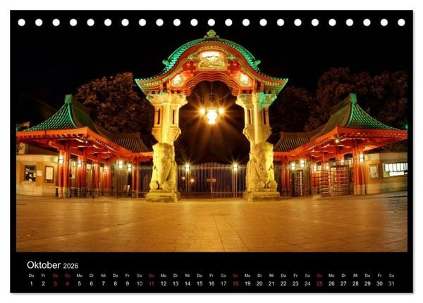 Produktbild: Berlin bei Nacht 2026 (Tischkalender 2026 DIN A5 quer), CALVENDO Monatskalender