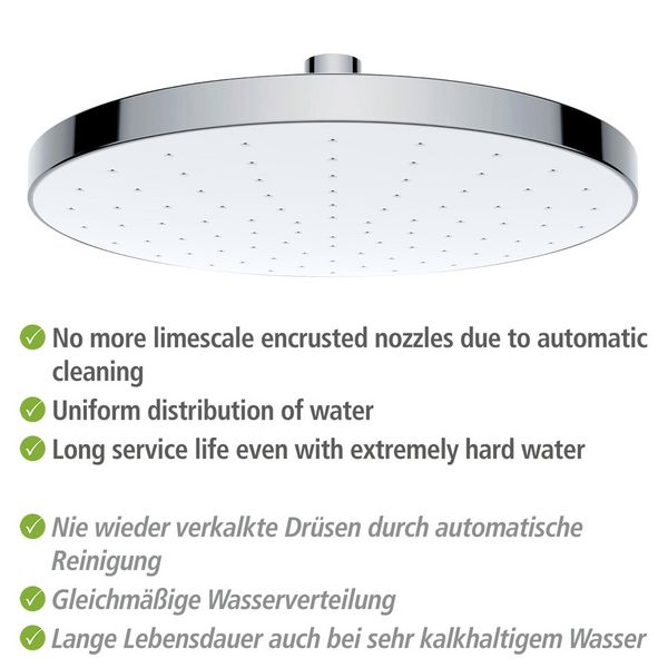 Produktbild: Regenduschkopf Automatic Cleaning &Oslash; 22,5 cm, Anti-Kalk Universal-Kopfbrause