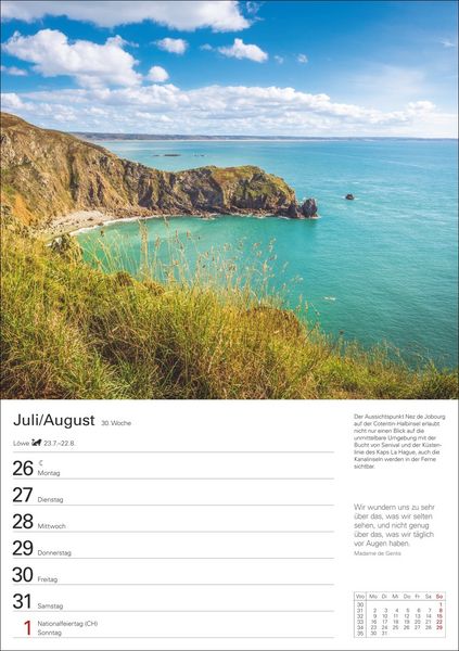 Produktbild: Bretagne und Normandie Wochenplaner 2027 - Eine Reise in 53 Bildern