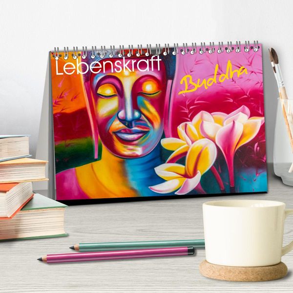 Produktbild: Lebenskraft Buddha (Tischkalender 2026 DIN A5 quer), CALVENDO Monatskalender