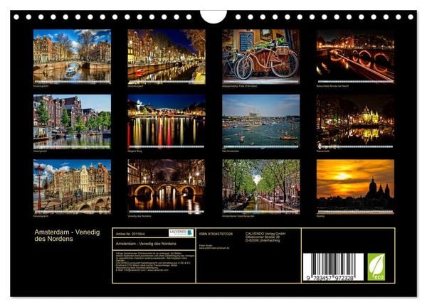 Produktbild: Amsterdam - Venedig des Nordens (Wandkalender 2026 DIN A4 quer), CALVENDO Monatskalender