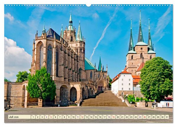 Produktbild: Erfurt - meine Stadt mit viel Herz (hochwertiger Premium Wandkalender 2026 DIN A2 quer), Kunstdruck in Hochglanz