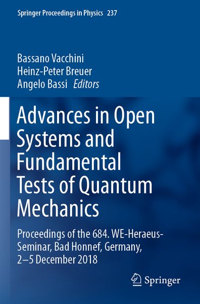 Produktbild: Advances in Open Systems and Fundamental Tests of Quantum Mechanics