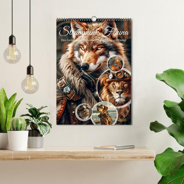 Produktbild: Steampunk Fauna (Wandkalender 2026 DIN A3 hoch), CALVENDO Monatskalender