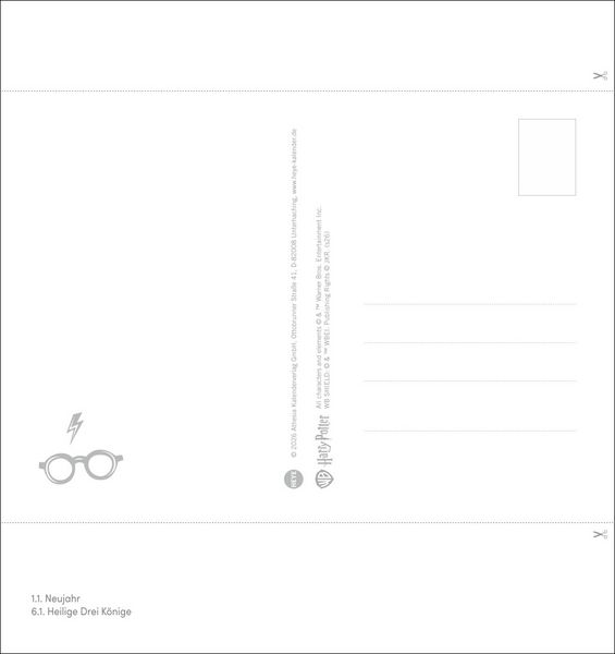 Produktbild: Harry Potter Postkartenkalender 2027