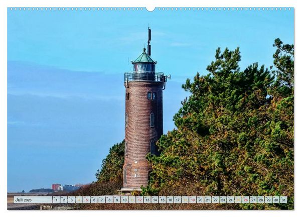 Produktbild: Leuchtt&uuml;rme - maritime Wegweiser in Deutschland (Wandkalender 2026 DIN A2 quer), CALVENDO Monatskalender