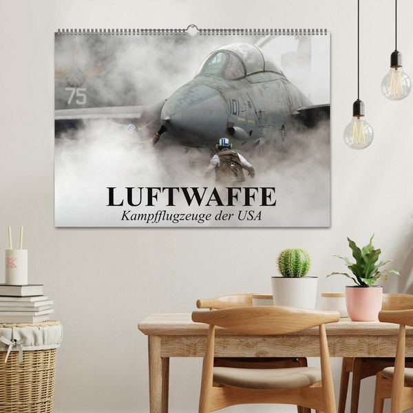 Produktbild: Luftwaffe. Kampfflugzeuge der USA (Wandkalender 2026 DIN A2 quer), CALVENDO Monatskalender