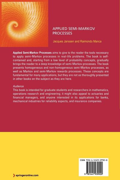 Produktbild: Applied Semi-Markov Processes