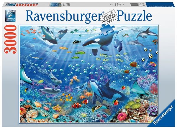 Produktbild: Erwachsenenpuzzle 3000 Teile - Bunter Unterwasserspa&szlig;